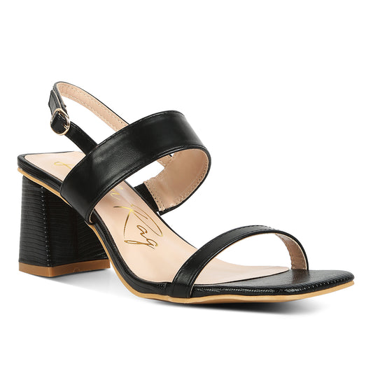 elasticated gussets block heel sandals#color_black