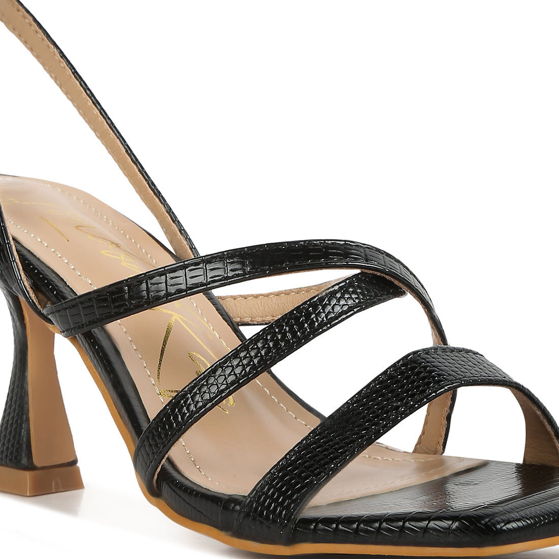 spool heel sandals#color_black