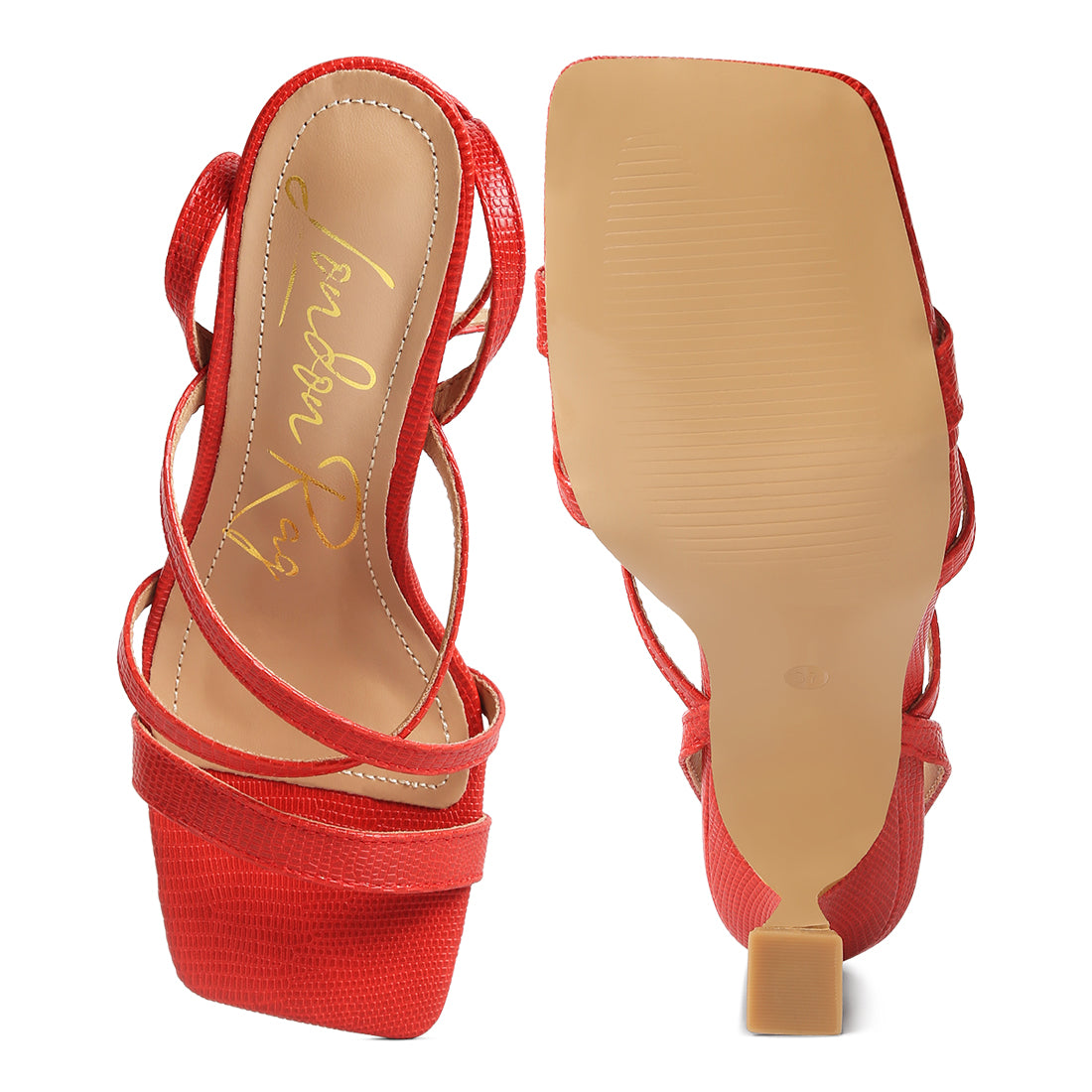 spool heel sandals#color_red