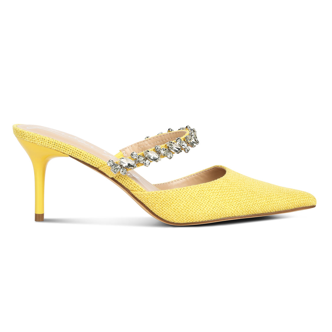 diamante stiletto sandals#color_yellow
