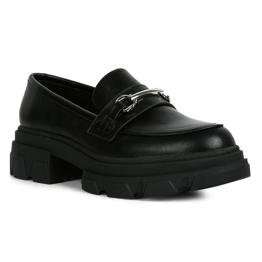 embellished chunky platform loafers#color_black