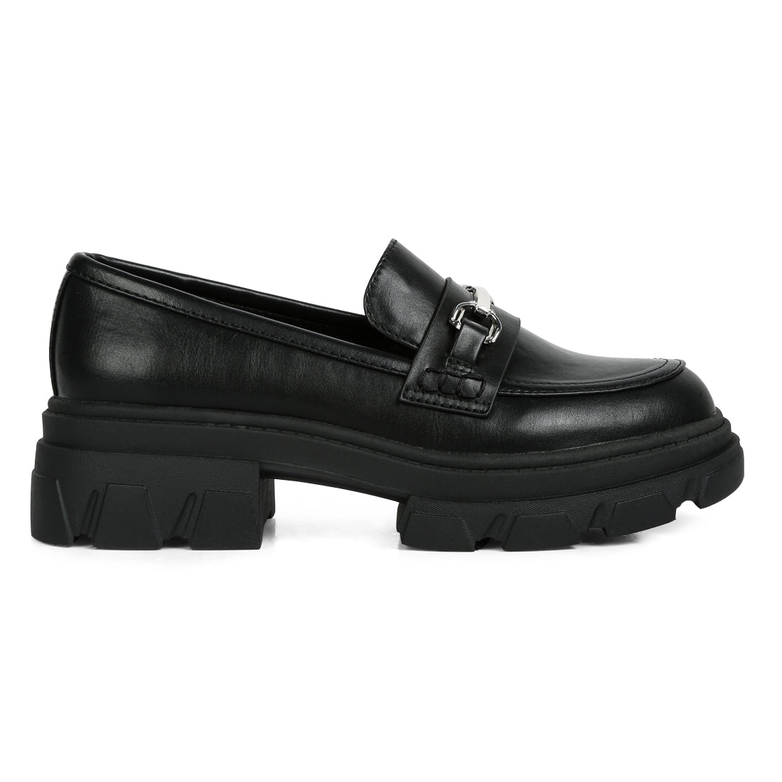 embellished chunky platform loafers#color_black