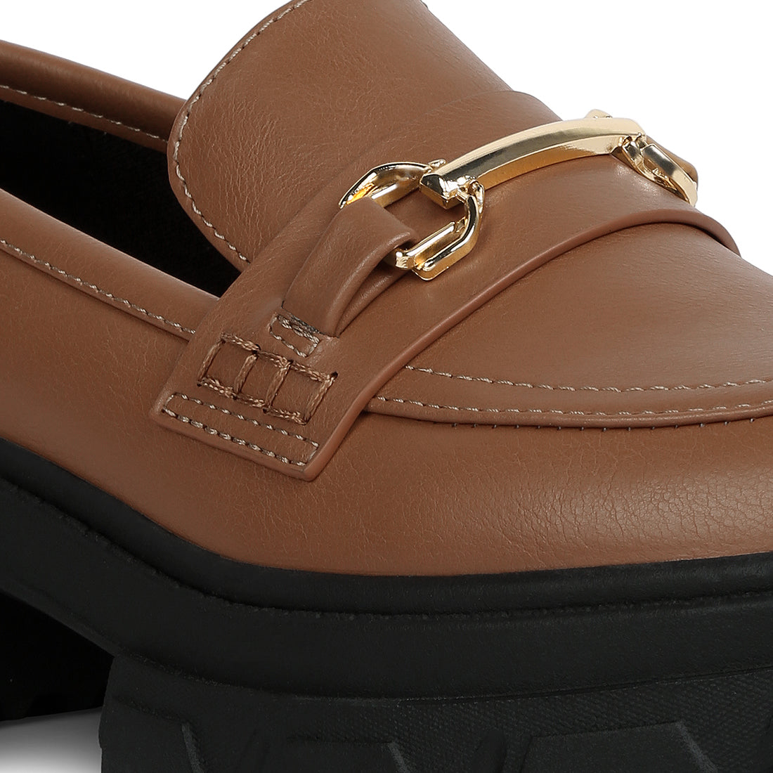 embellished chunky platform loafers#color_tan