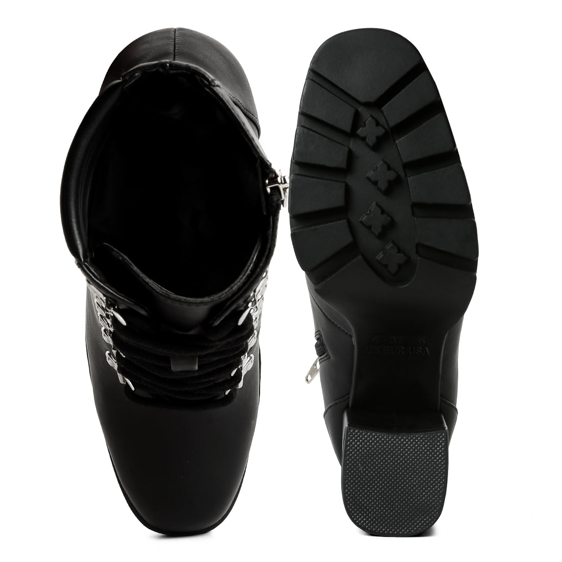 lace up block heel boots#color_black