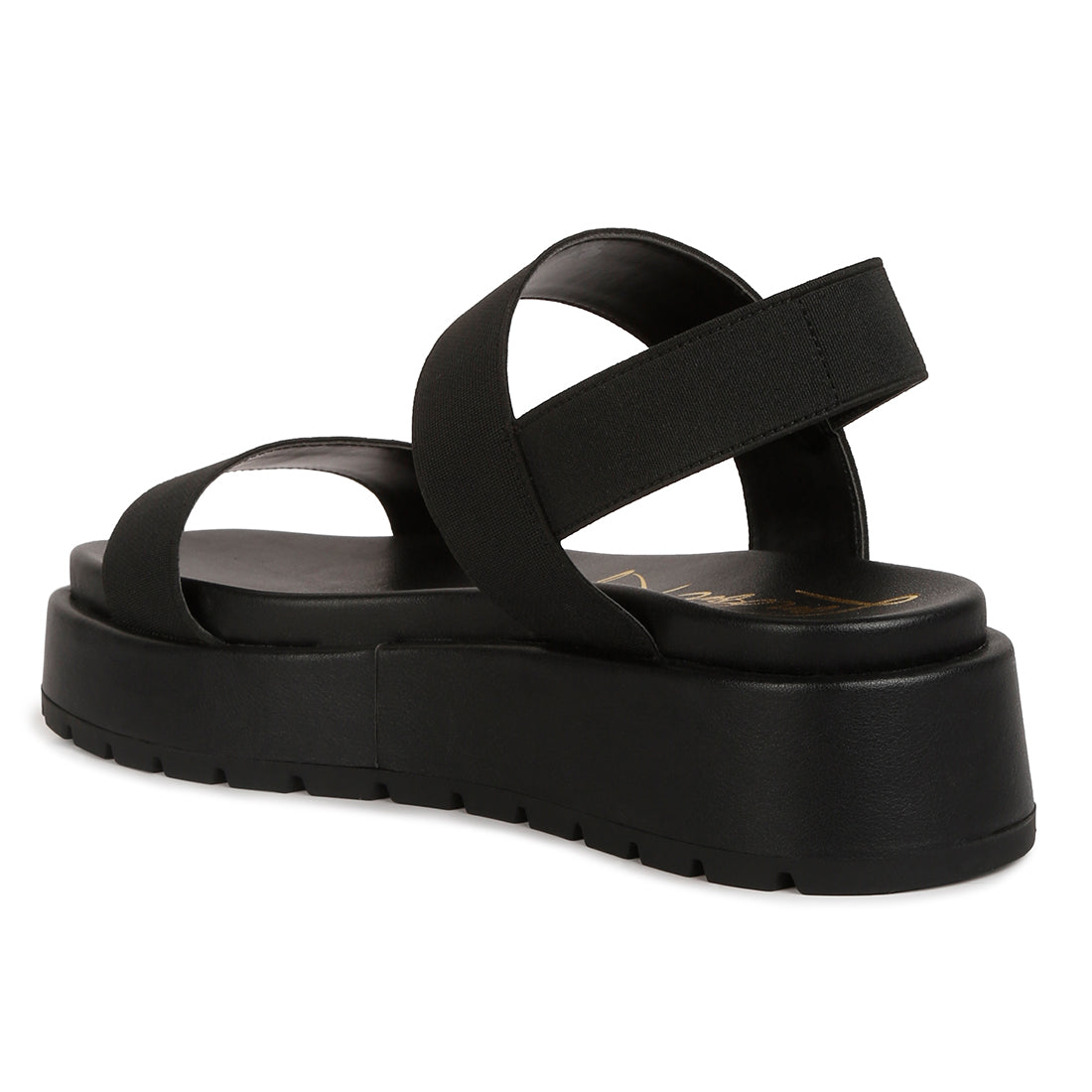 Black Chunky Flatform Sandals