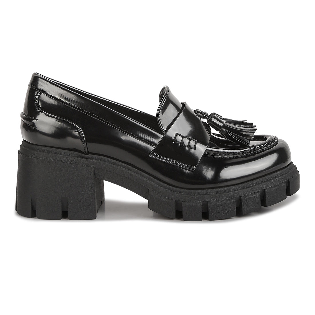 tassels detail chunky loafers#color_black