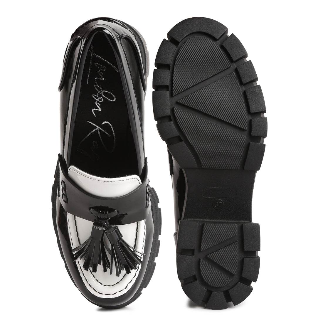 tassels detail chunky loafers#color_white