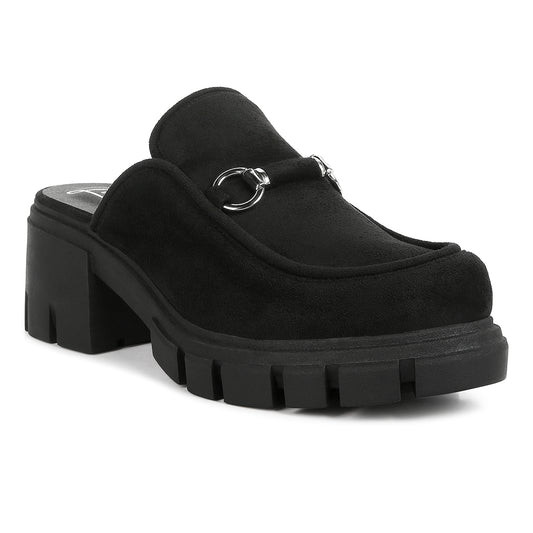 velvet slip on mule#color_black