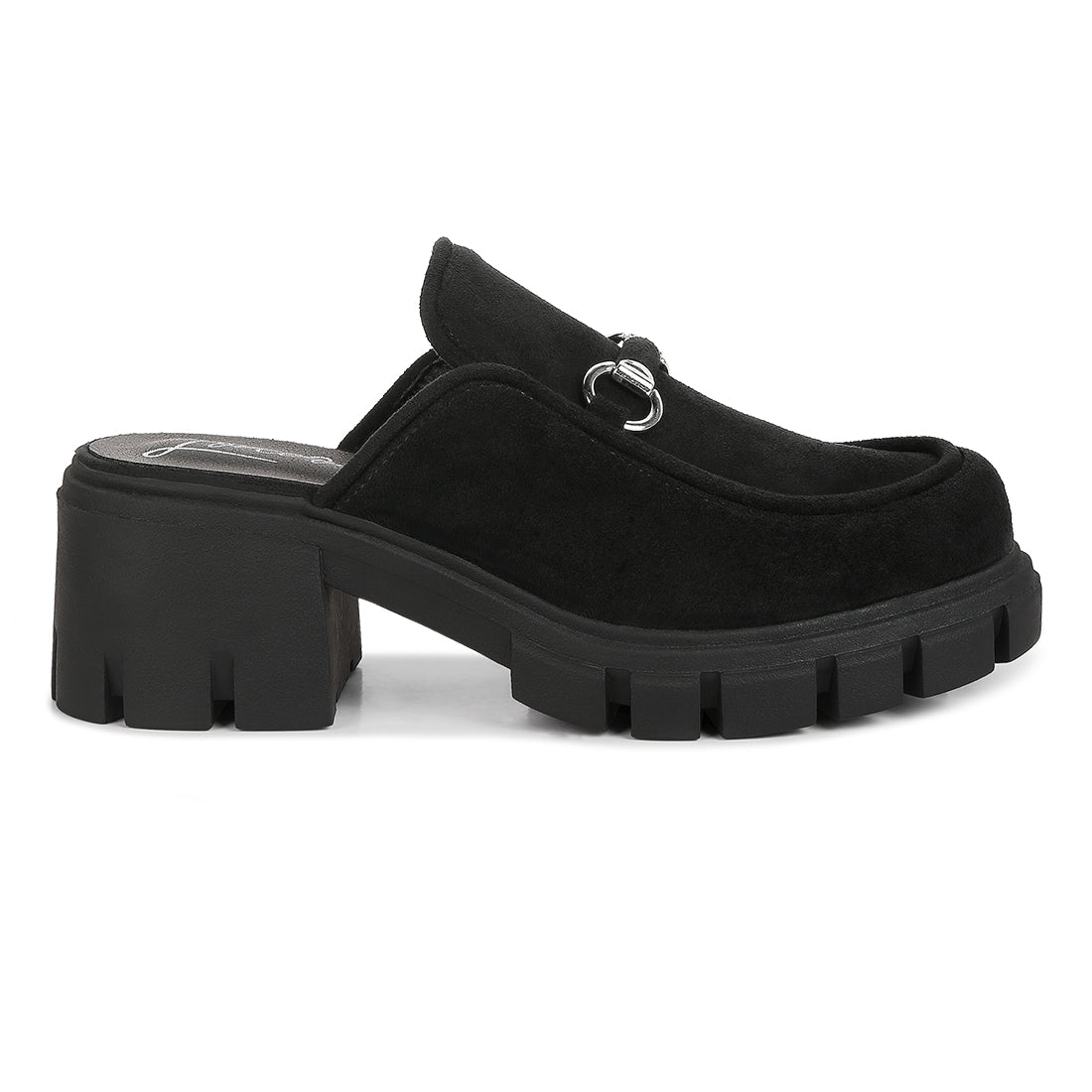 velvet slip on mule#color_black