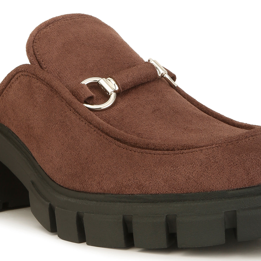 velvet slip on mule#color_brown