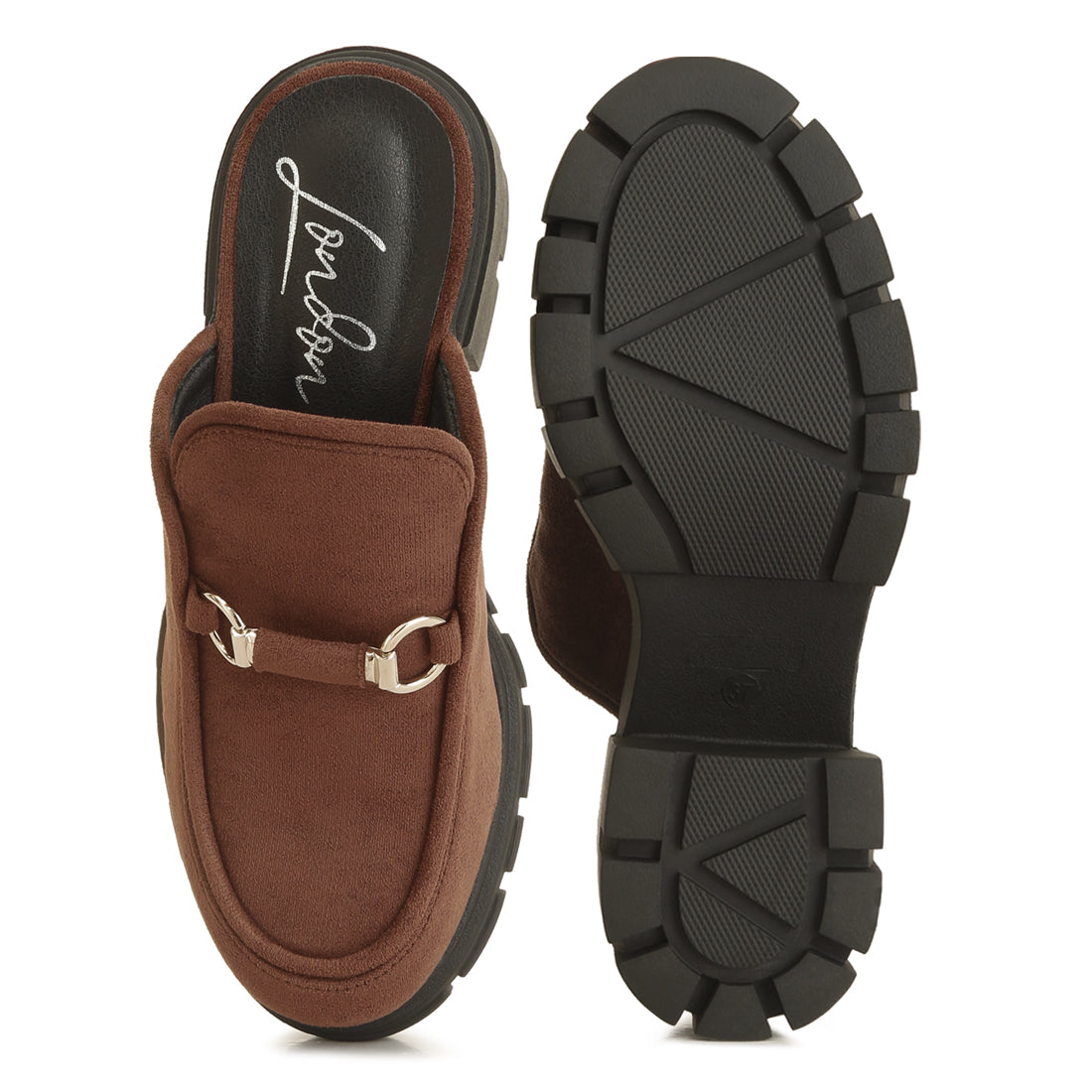 velvet slip on mule#color_brown