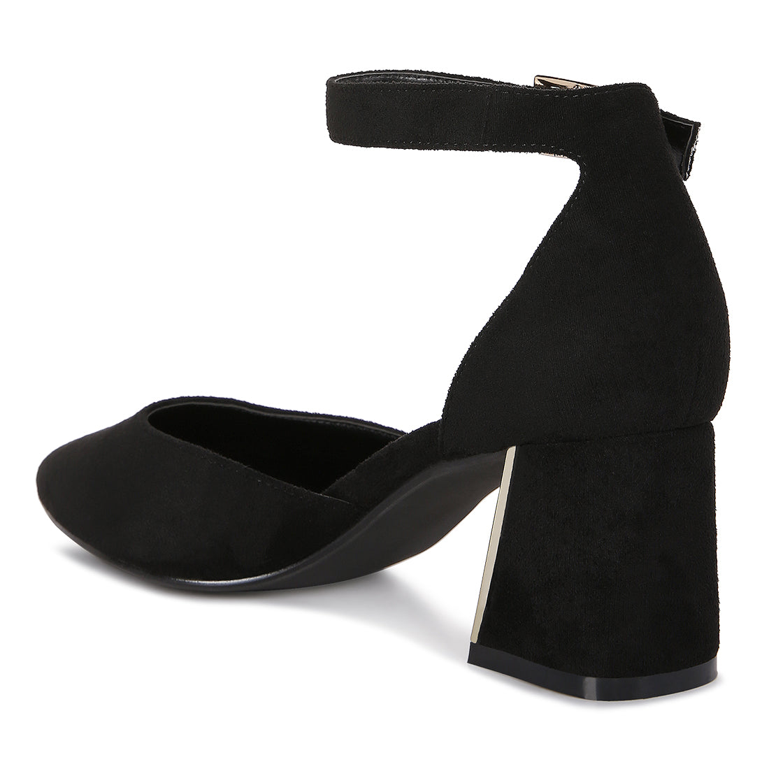 metallic accent angle heeled sandals#color_black