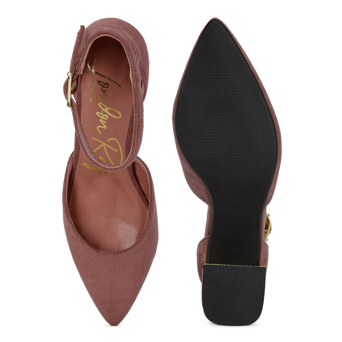 metallic accent angle heeled sandals#color_blush