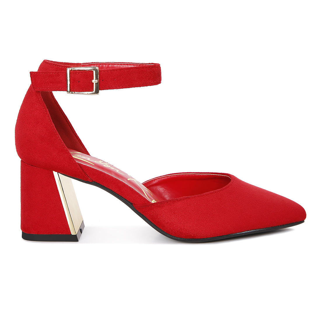 metallic accent angle heeled sandals#color_red