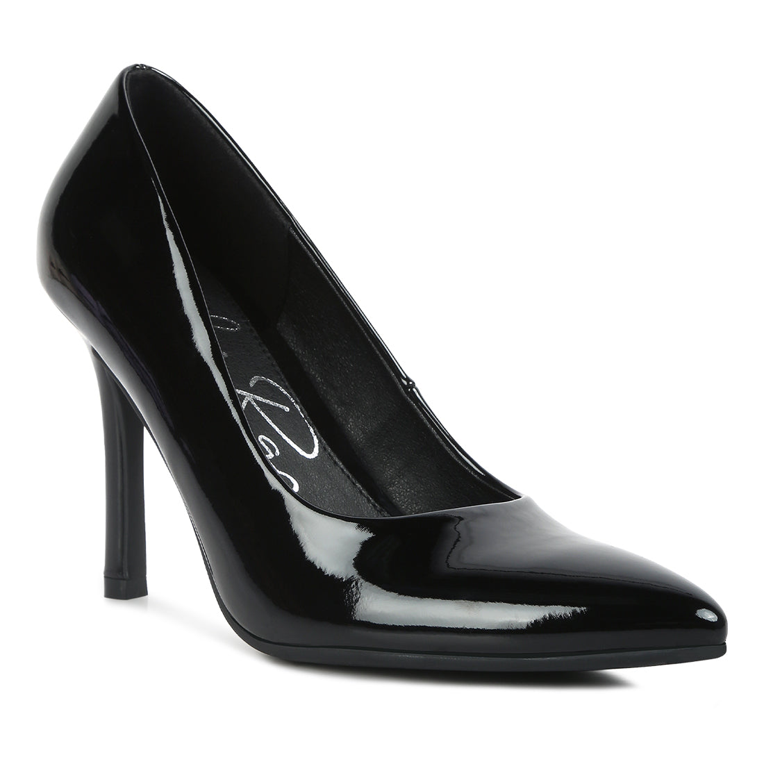 pointed toe stiletto pumps#color_black