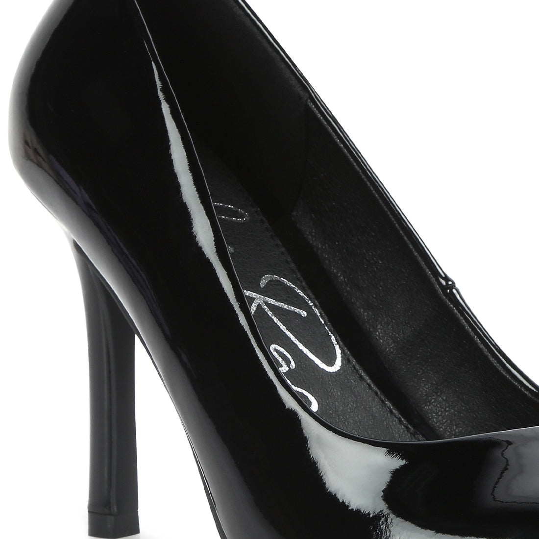 pointed toe stiletto pumps#color_black