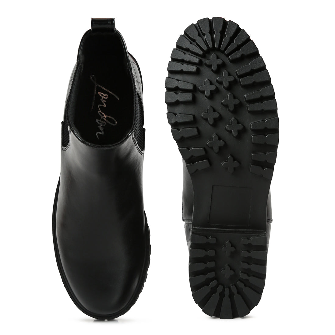 croc chelsea boots#color_black