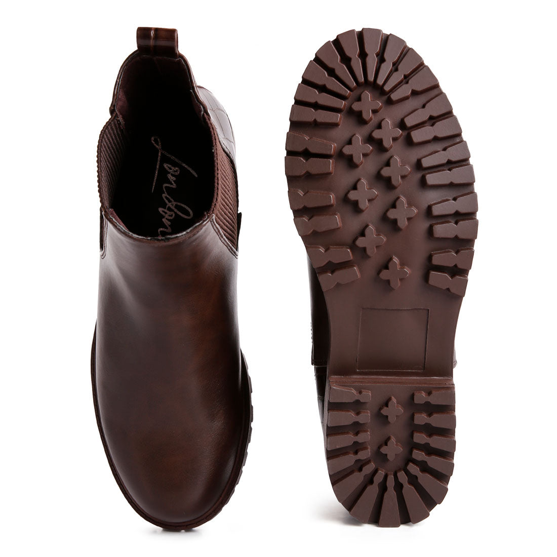 croc chelsea boots#color_brown