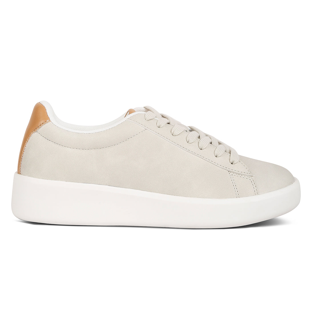 lace up casual sneakers#color_beige