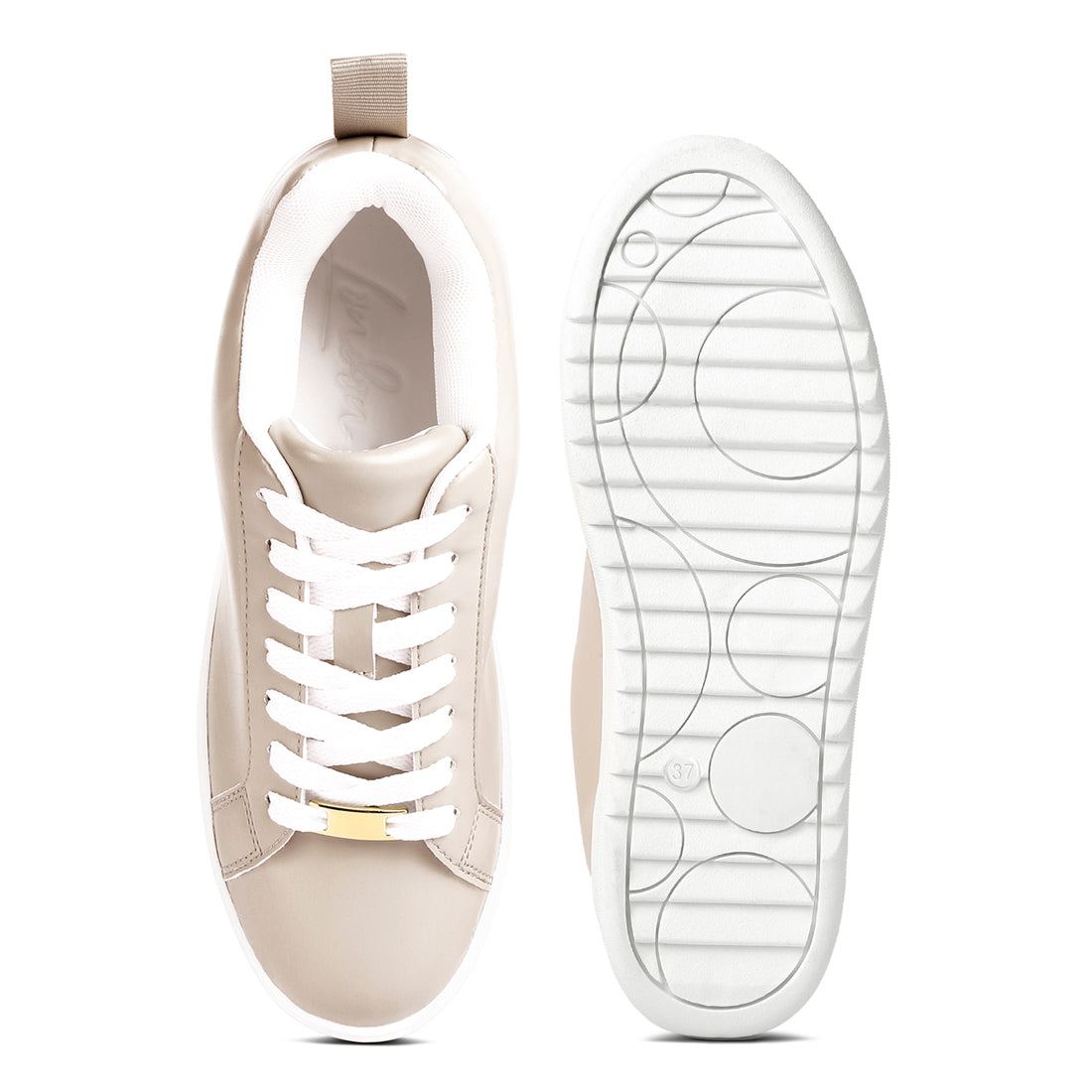 faux leather sneakers#color_taupe