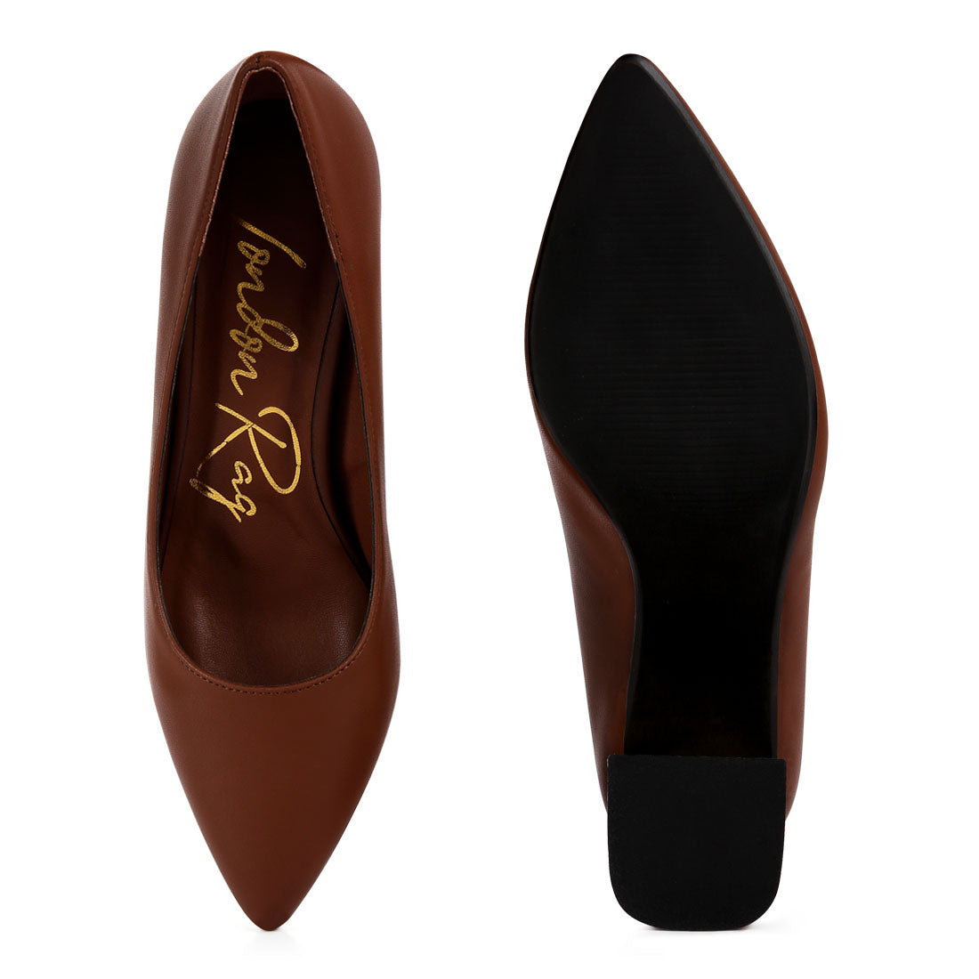 block heel pumps#color_brown