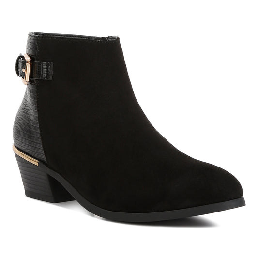 Ulani Belt Detail Ankle Length Boots
