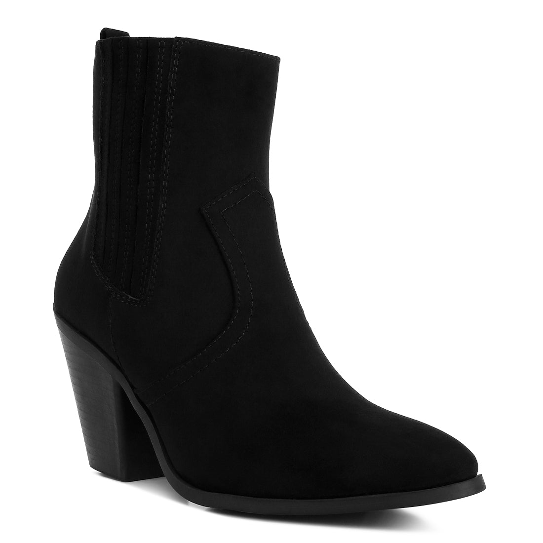 yale high ankle cowboy boots#color_black