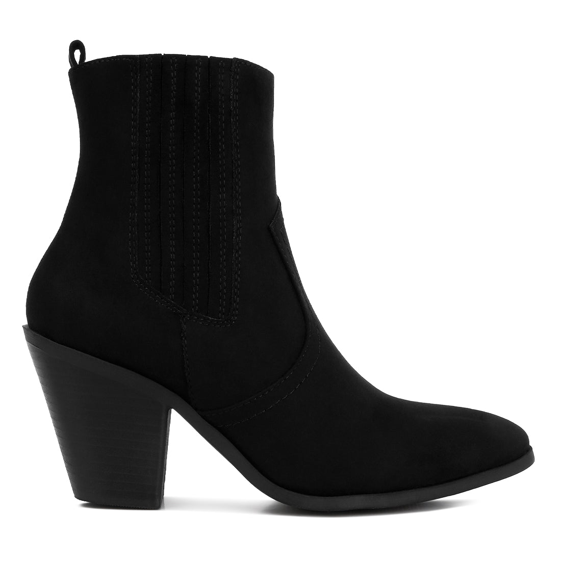 yale high ankle cowboy boots#color_black