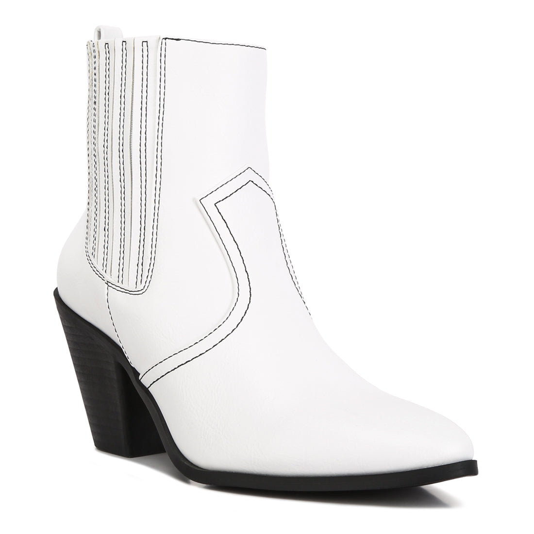 yale high ankle cowboy boots#color_white