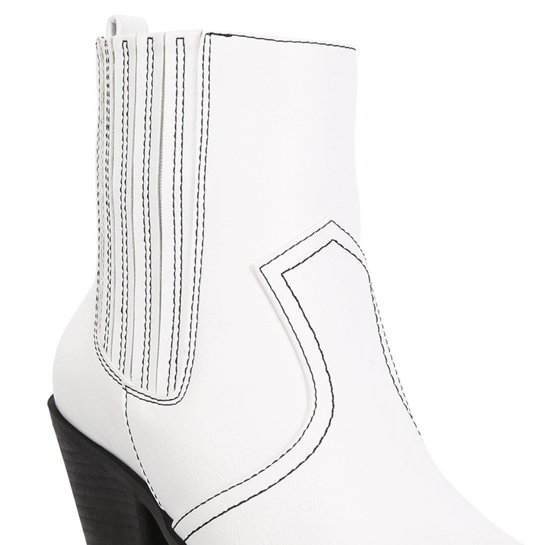 yale high ankle cowboy boots#color_white