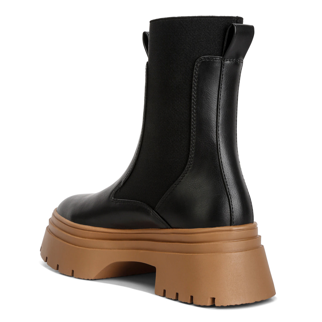 high top chunky chelsea boots#color_black