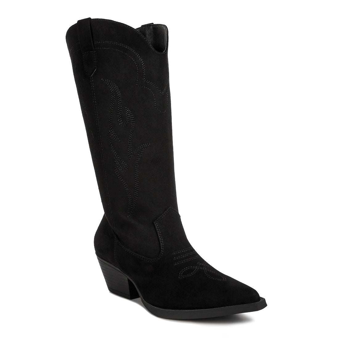 Ginni Embroidered Calf Boots#color_black