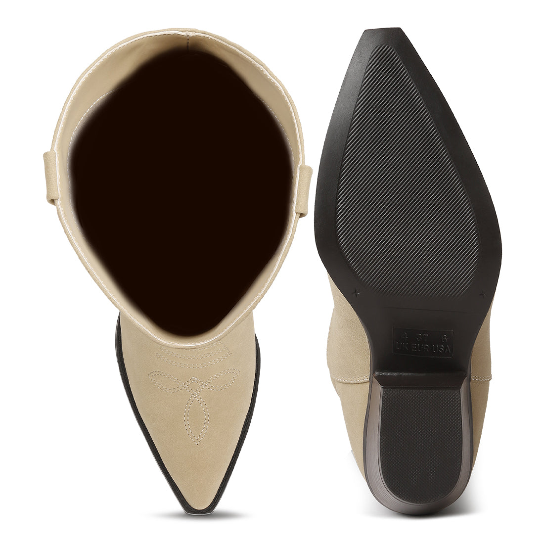 Ginni Embroidered Calf Boots#color_beige