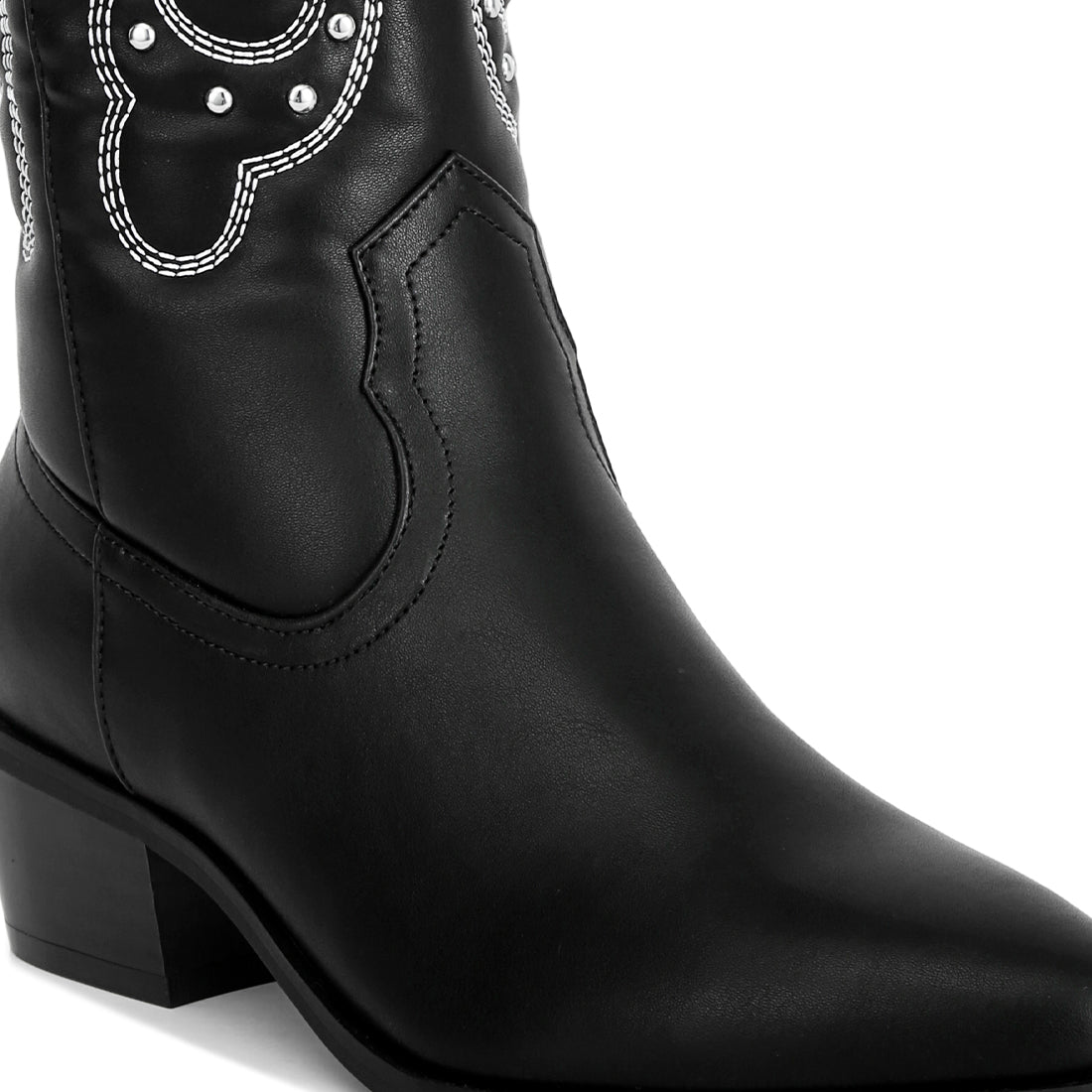 reyes patchwork studded cowboy boots#color_black