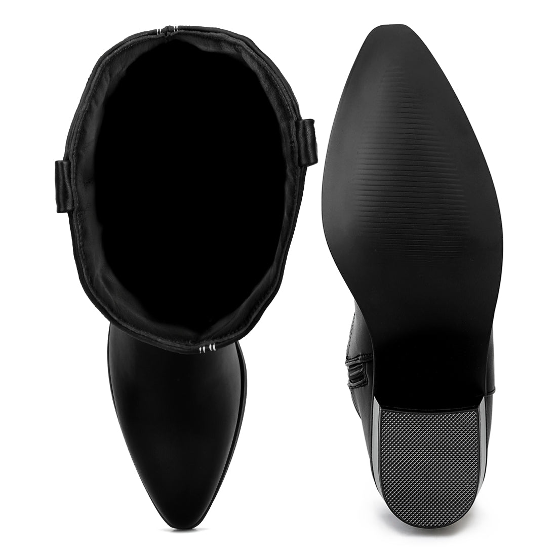 reyes patchwork studded cowboy boots#color_black