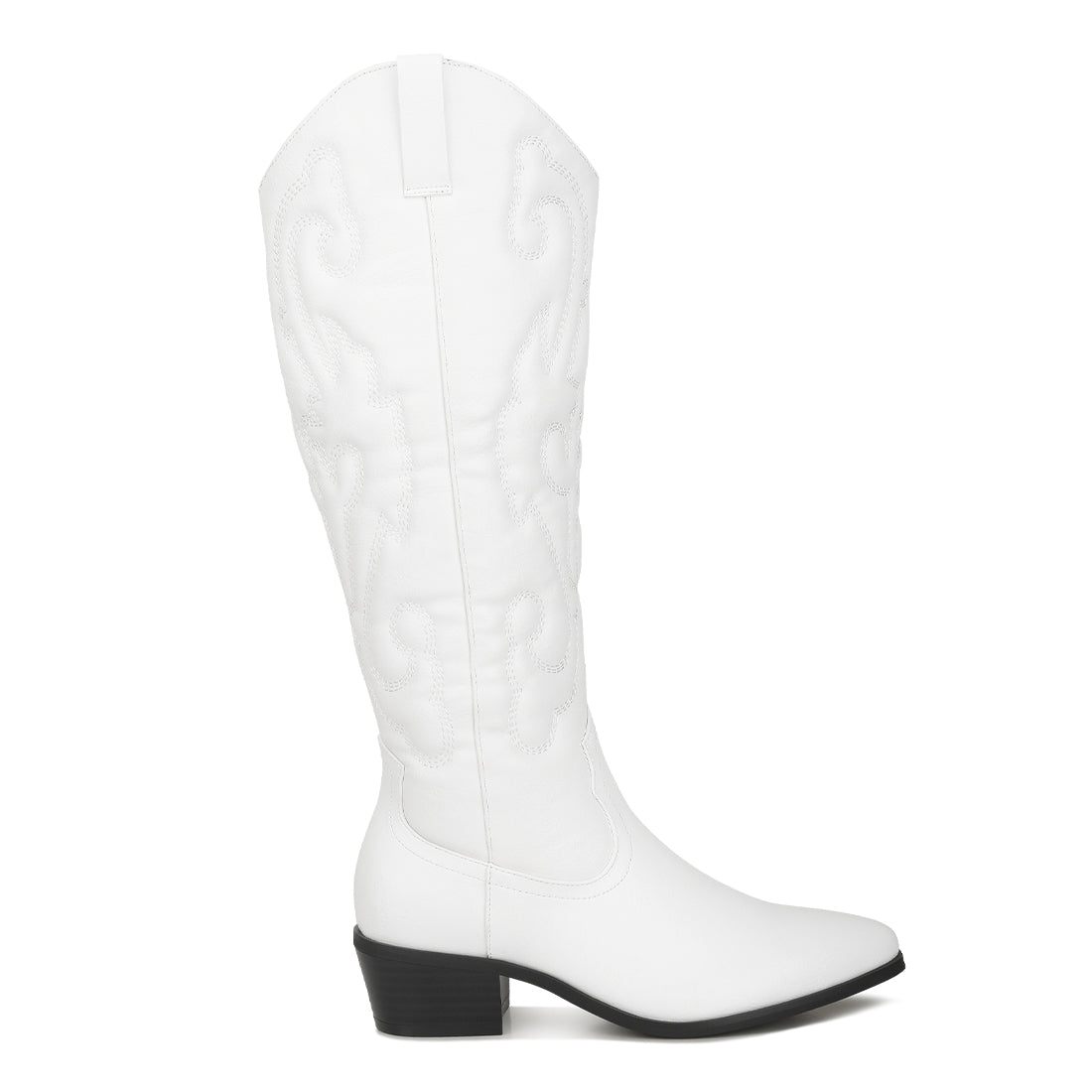 reyes patchwork studded cowboy boots#color_white