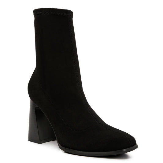 candid flared block heel boots#color_black
