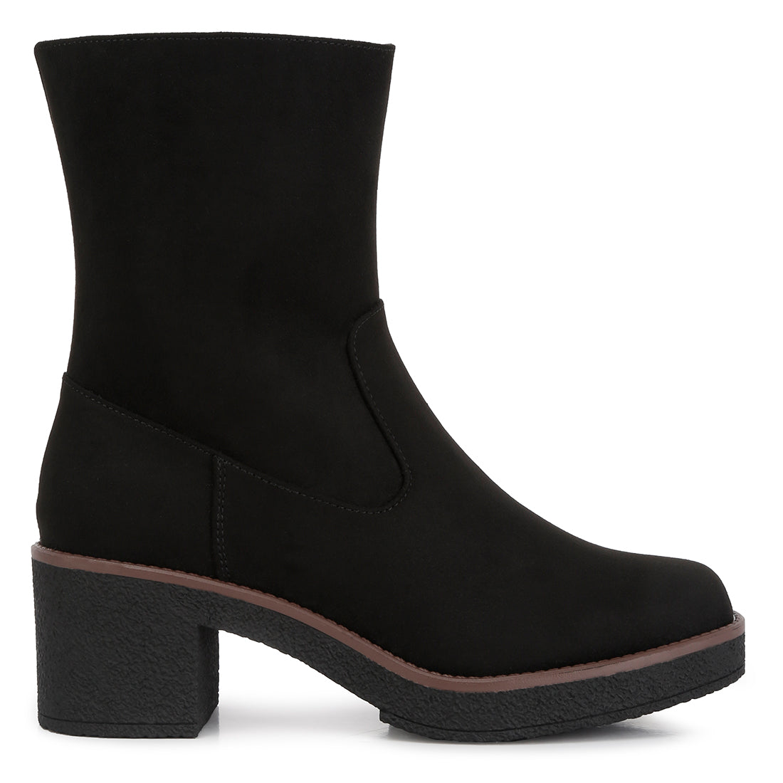 block heel micro suede boots#color_black