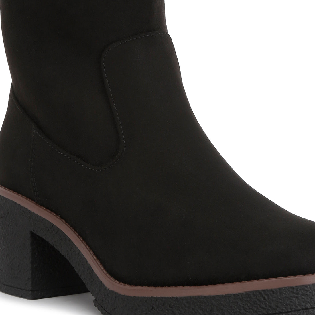 block heel micro suede boots#color_black