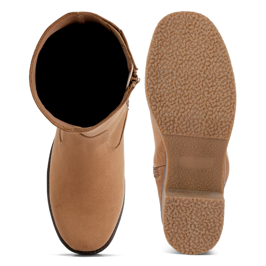 block heel micro suede boots#color_tan