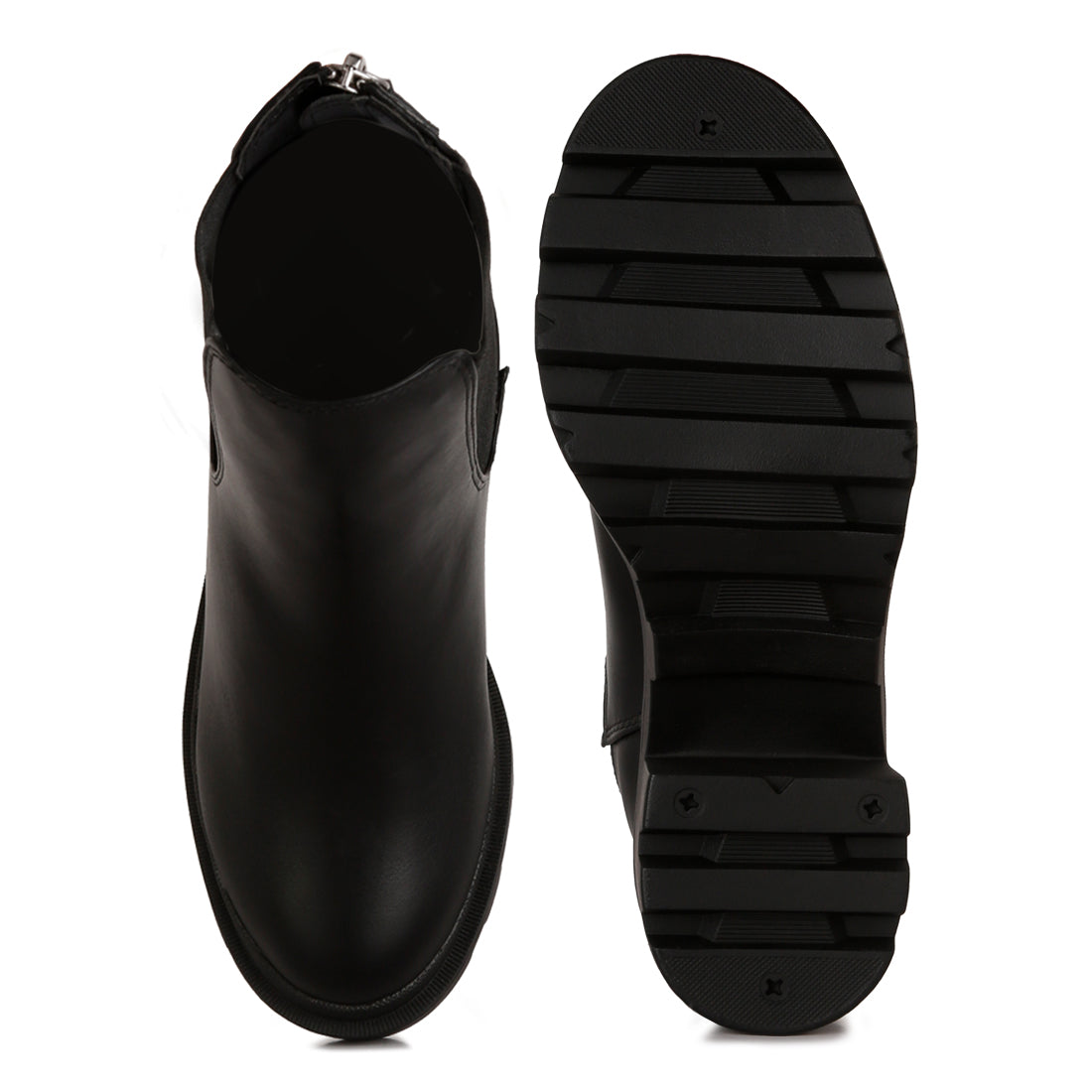 Block Heel Platform Chelsea Boots