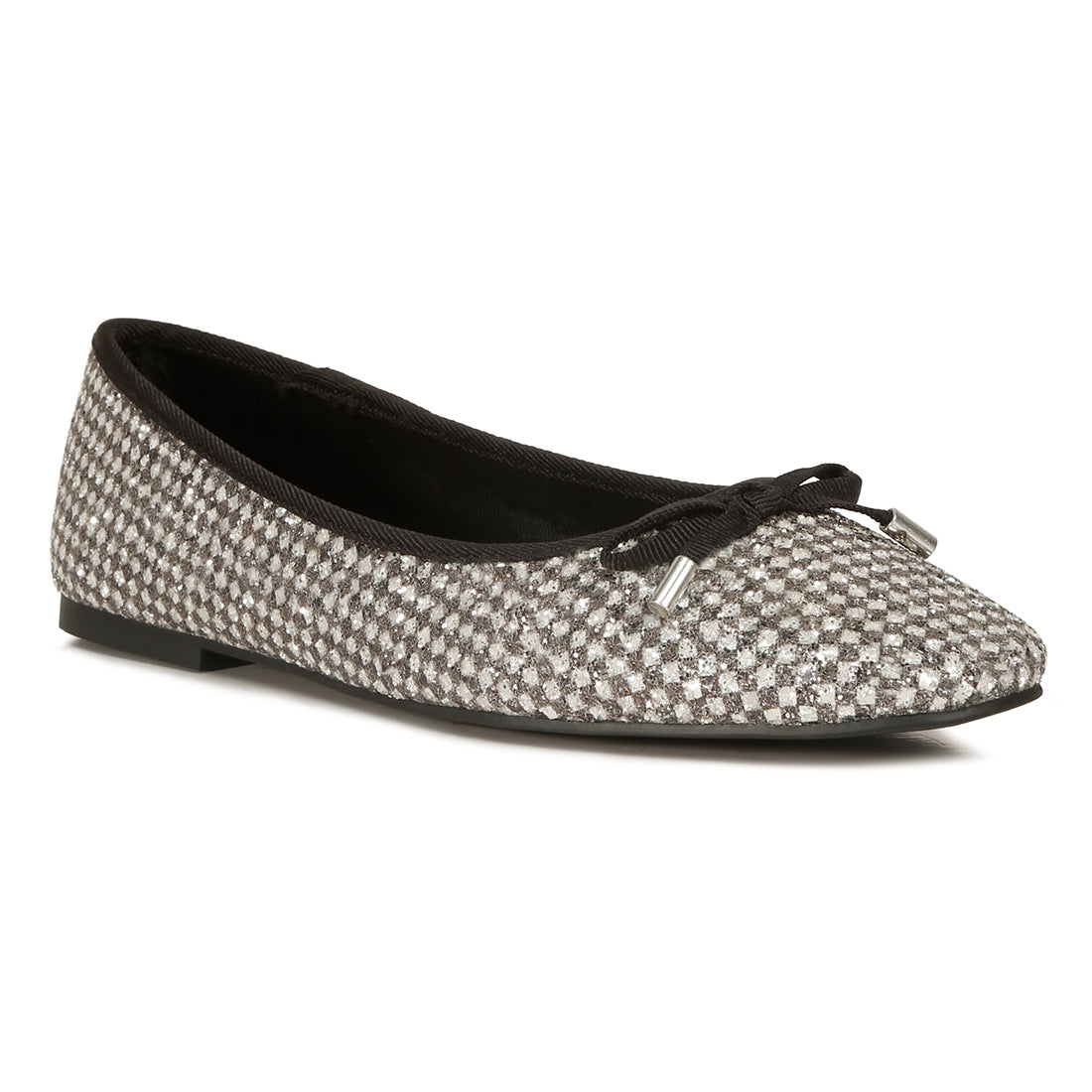 harriet giltter flat ballerina#color_black