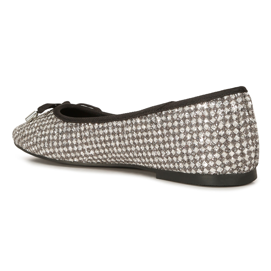 harriet giltter flat ballerina#color_black