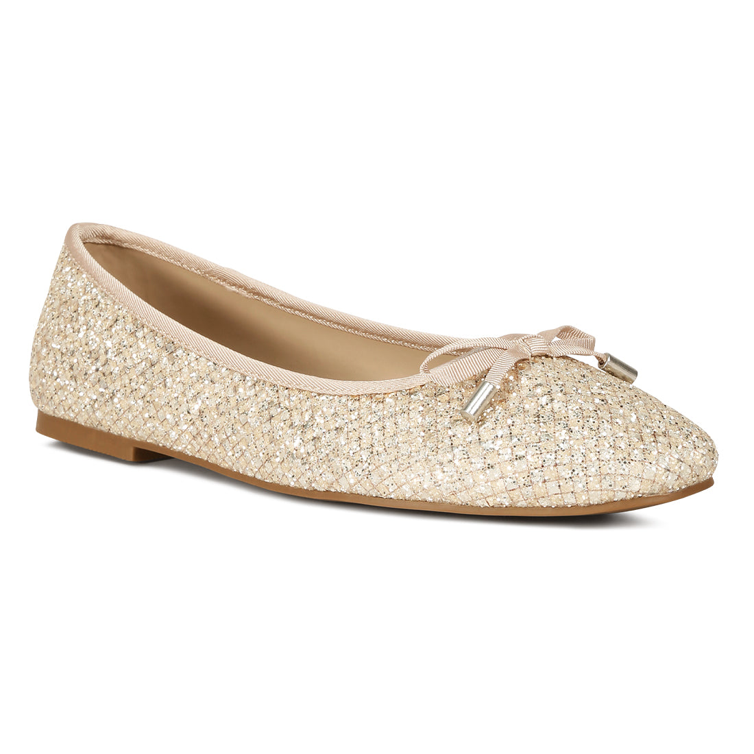 harriet giltter flat ballerina#color_gold