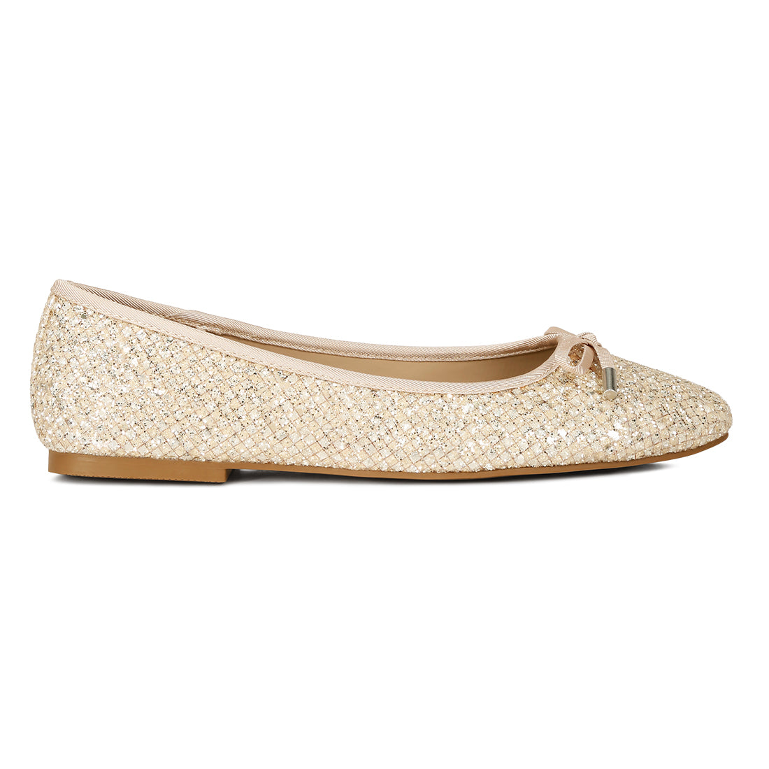 harriet giltter flat ballerina#color_gold