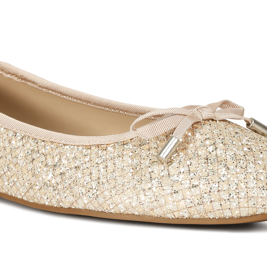 harriet giltter flat ballerina#color_gold