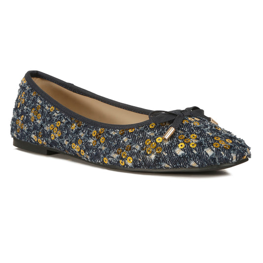 florent sequni flat bow ballerina#color_gold