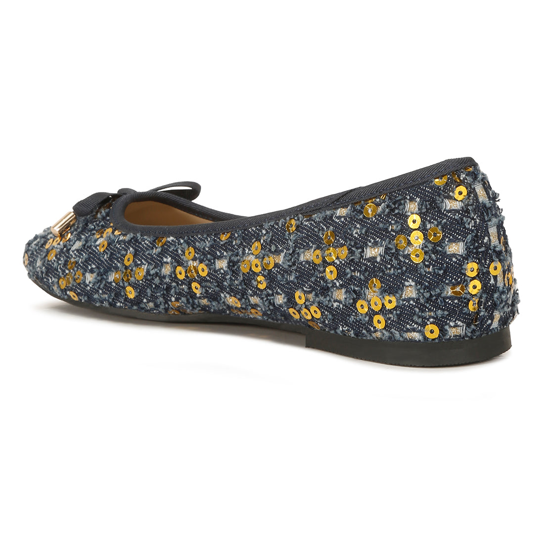 florent sequni flat bow ballerina#color_gold