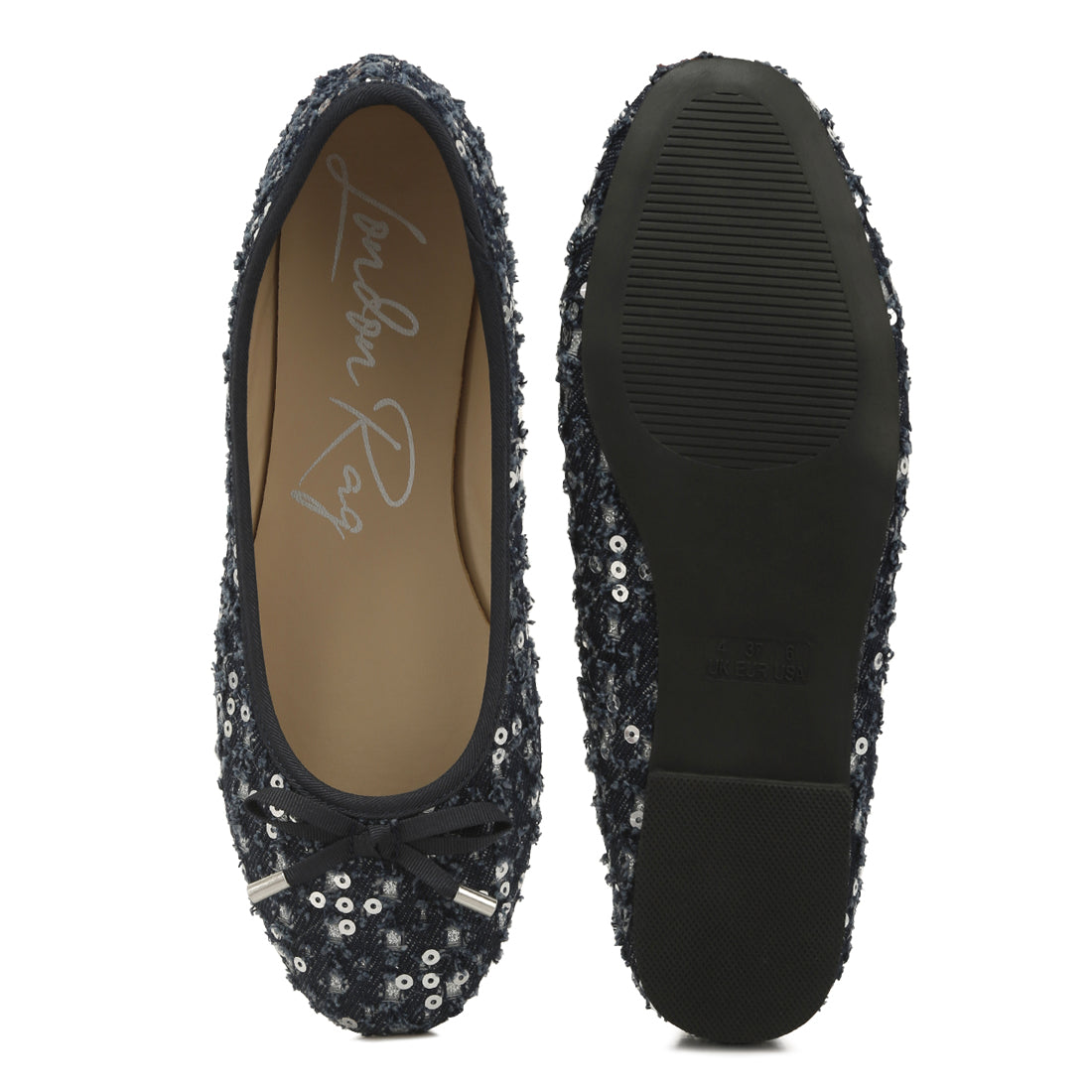 florent sequni flat bow ballerina#color_silver