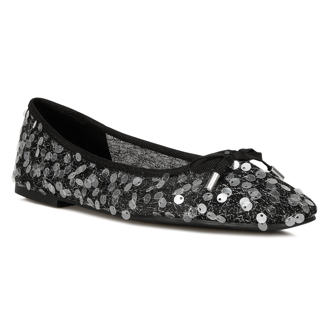 iysander embellished sheer ballet flats#color_black